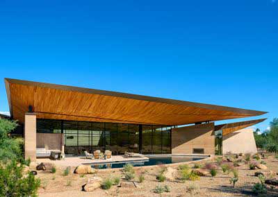 Floating canopy of the award winning Dancing Light Residence