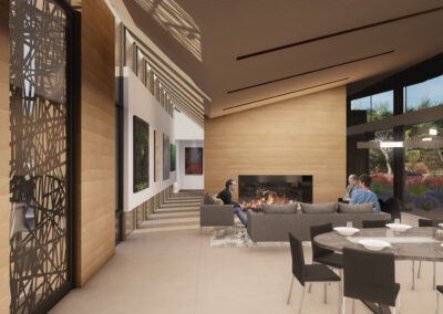 Architecture Rendering of Great Room of Fairway Vista Residence by award-winning, regionally inspired architectural firm Kendle Design Collaborative