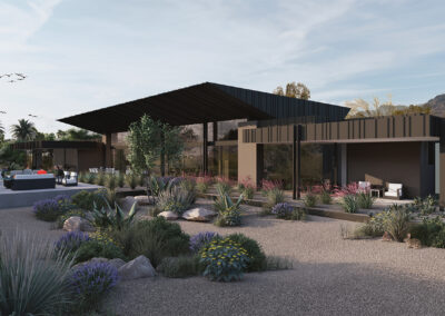 Architecture Rendering of Custom landscape architecture at Fairway Vista Residence by award-winning, regionally inspired custom residential architectural firm Kendle Design Collaborative