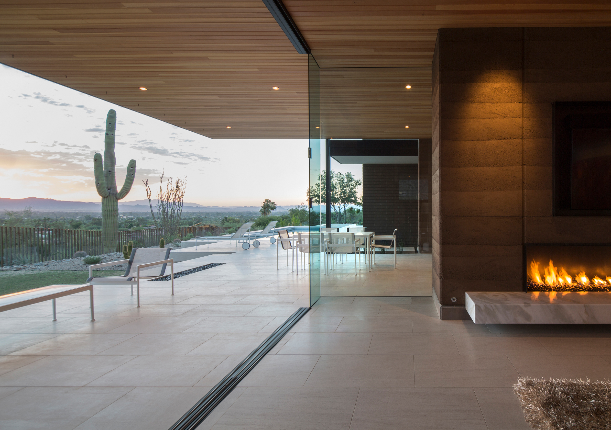 Rammed Earth Modern_Paradise Valley AZ_Custom Home_Architect_Design_Hillside_Kendle Design Collaborative (12) Birds Nest – Scottsdale Custom Home – Modern Architecture