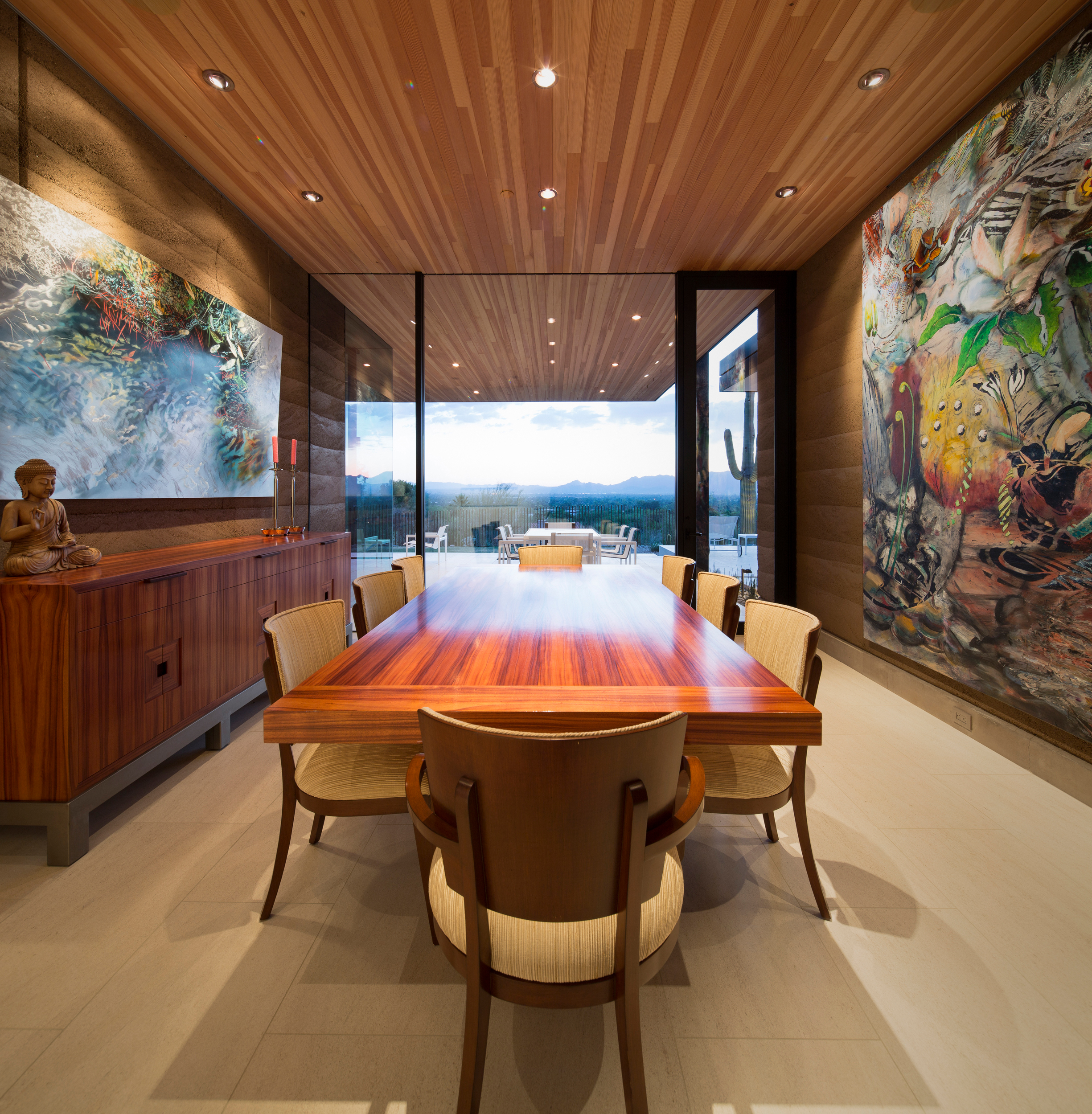 Rammed Earth Modern_Paradise Valley AZ_Custom Home_Architect_Design_Hillside_Kendle Design Collaborative (17) Birds Nest – Scottsdale Custom Home – Modern Architecture