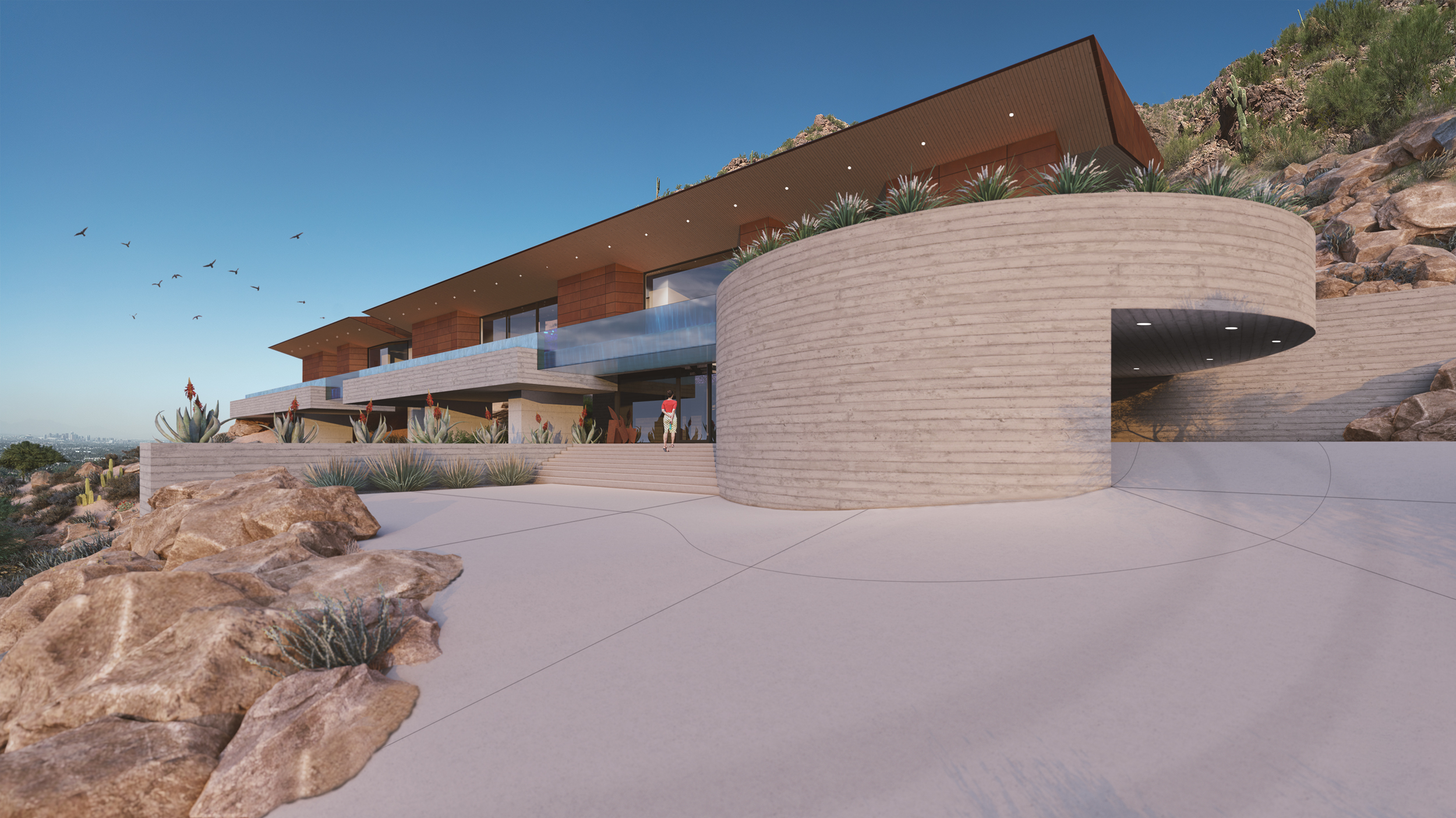 Desert Bridge_Kendle Design_ Modern Hillside Home Phoenix (3)