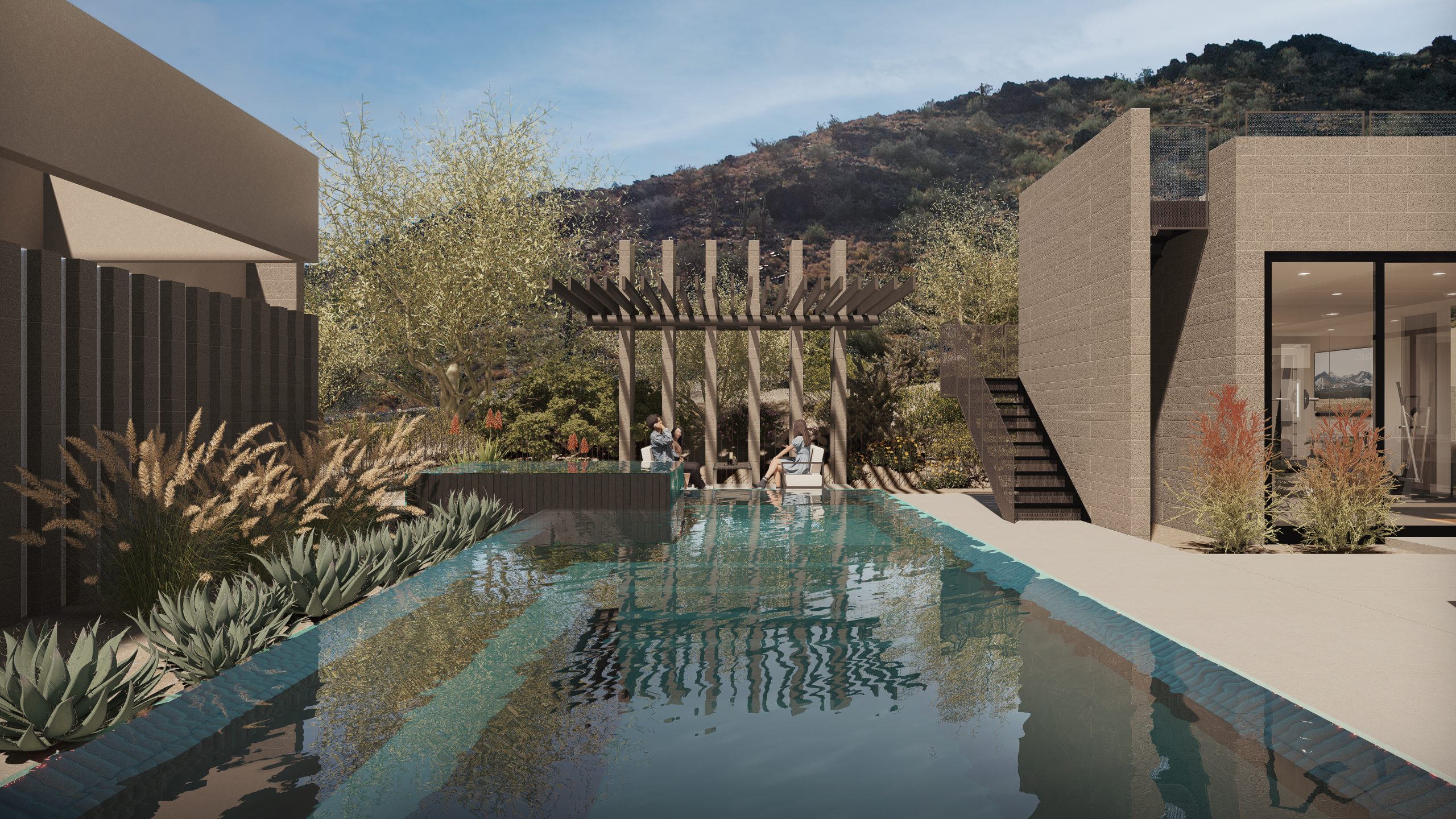 Feline Frontier (2) Birds Nest – Scottsdale Custom Home – Modern Architecture