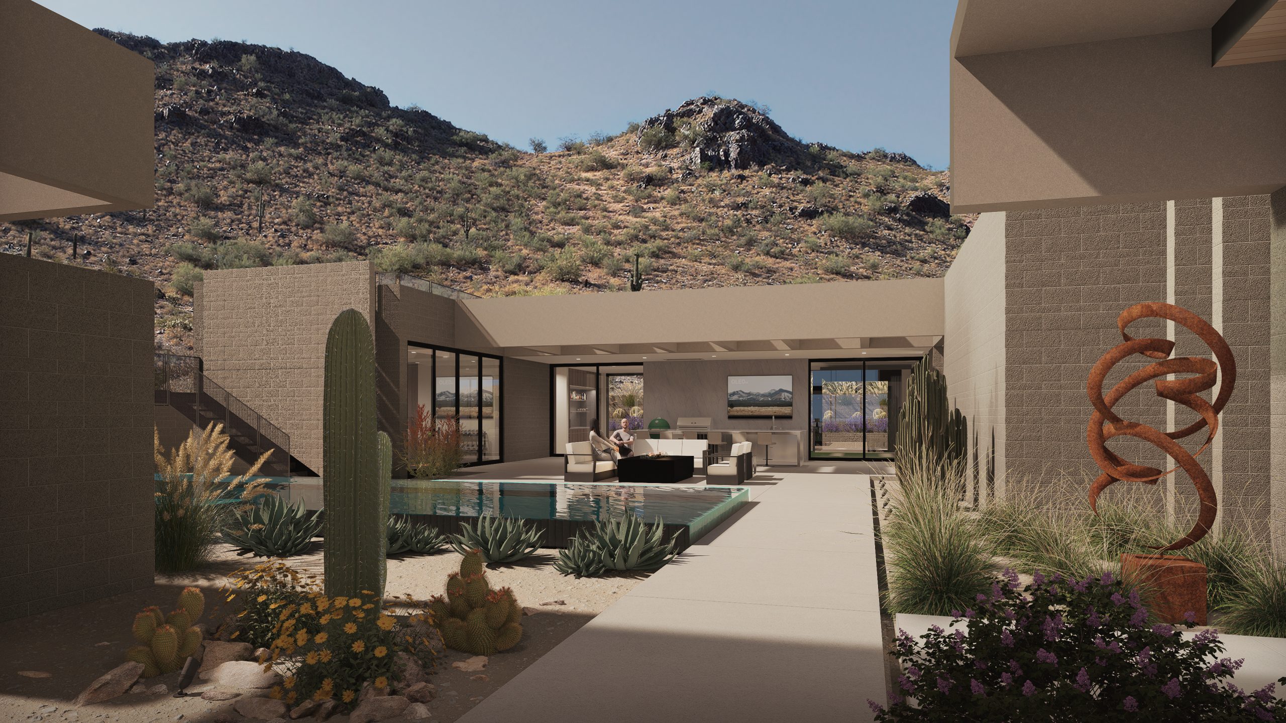 Feline Frontier (3) Birds Nest – Scottsdale Custom Home – Modern Architecture