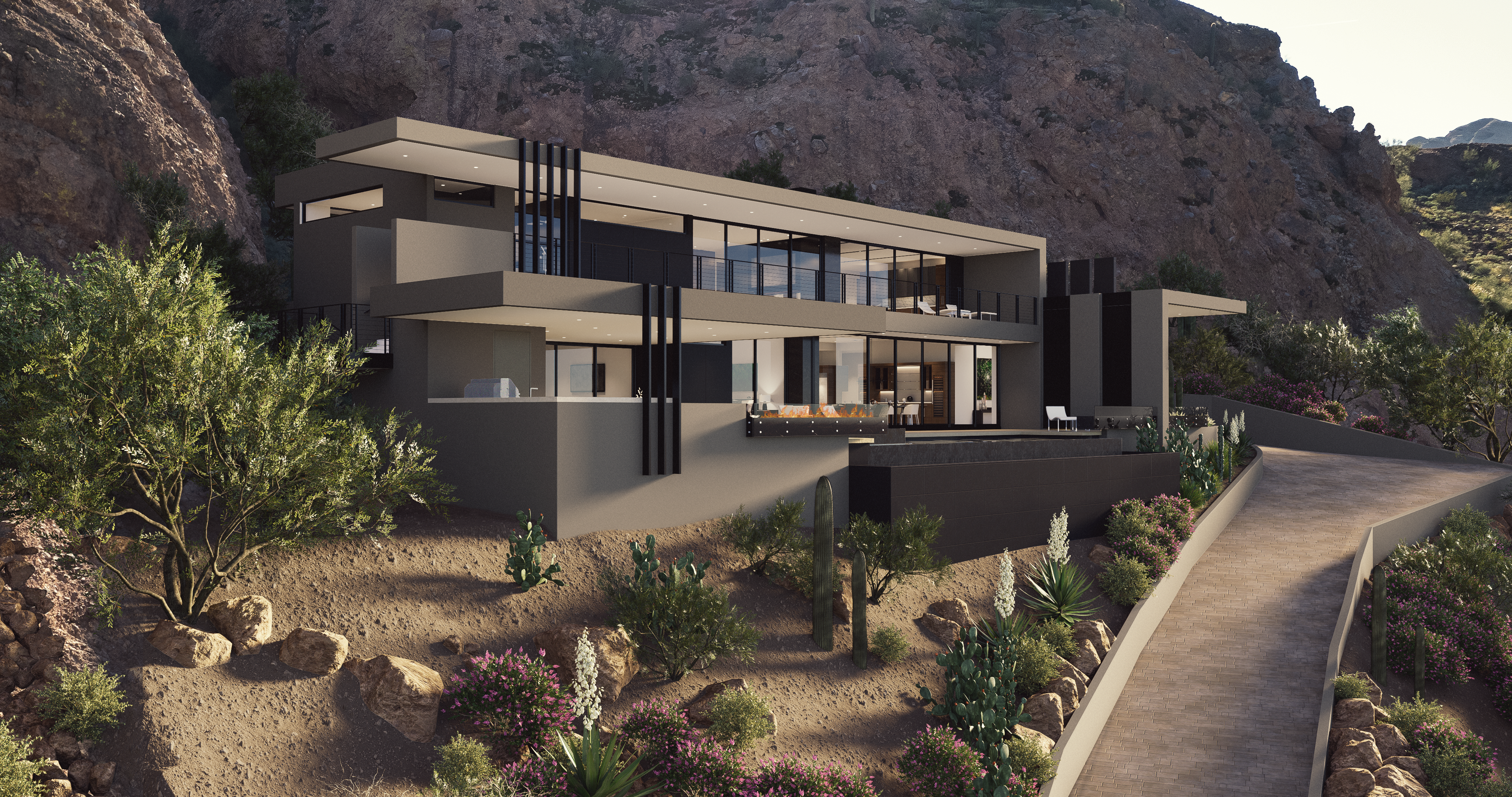 Camelback Canyon (1) Birds Nest – Scottsdale Custom Home – Modern Architecture