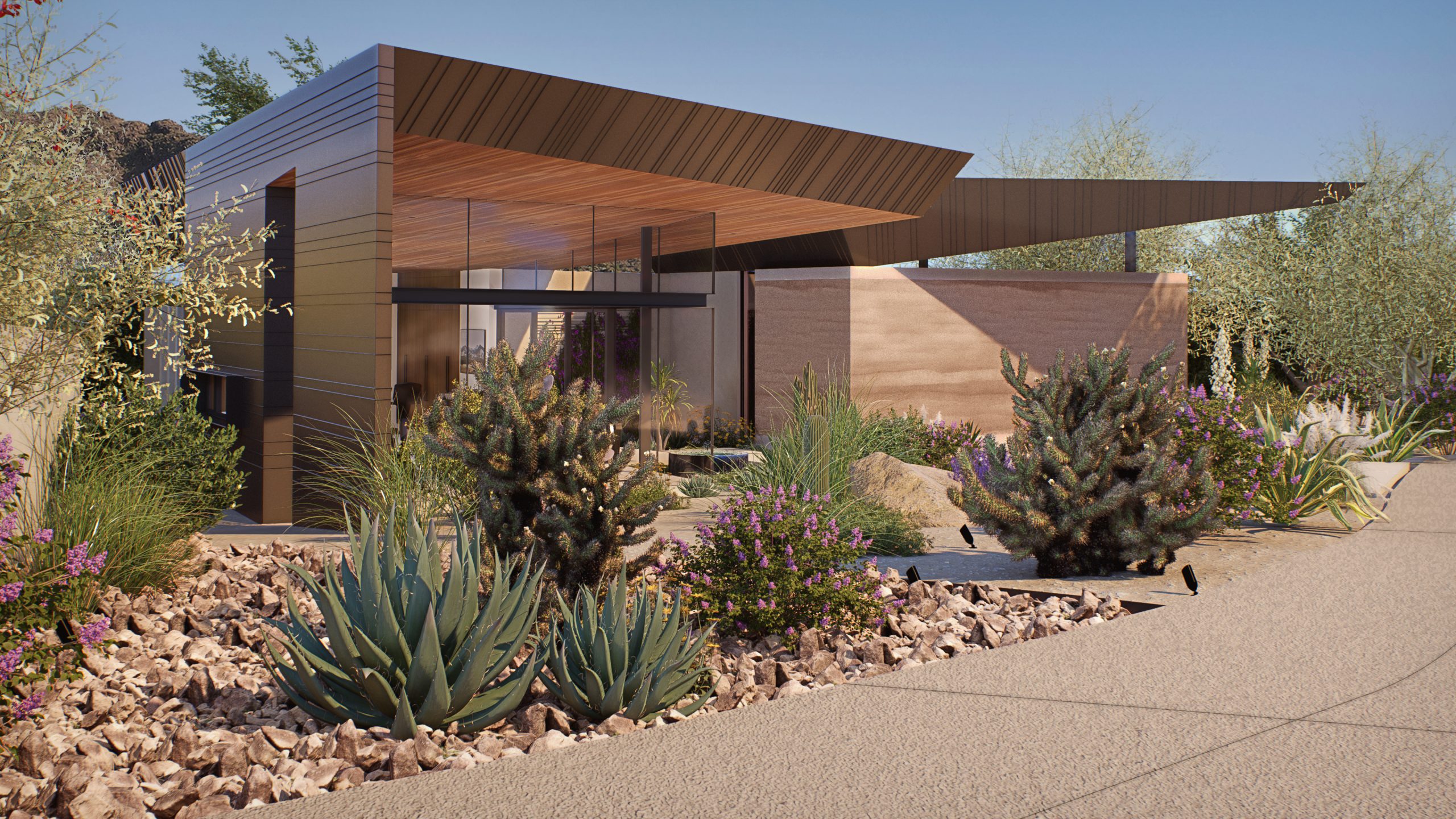 D5_Scene 1 Birds Nest – Scottsdale Custom Home – Modern Architecture